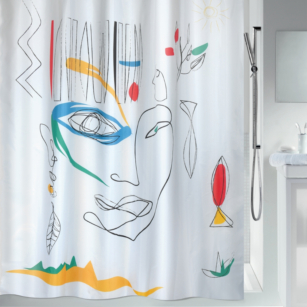 Shower Curtain 180x200 FACES